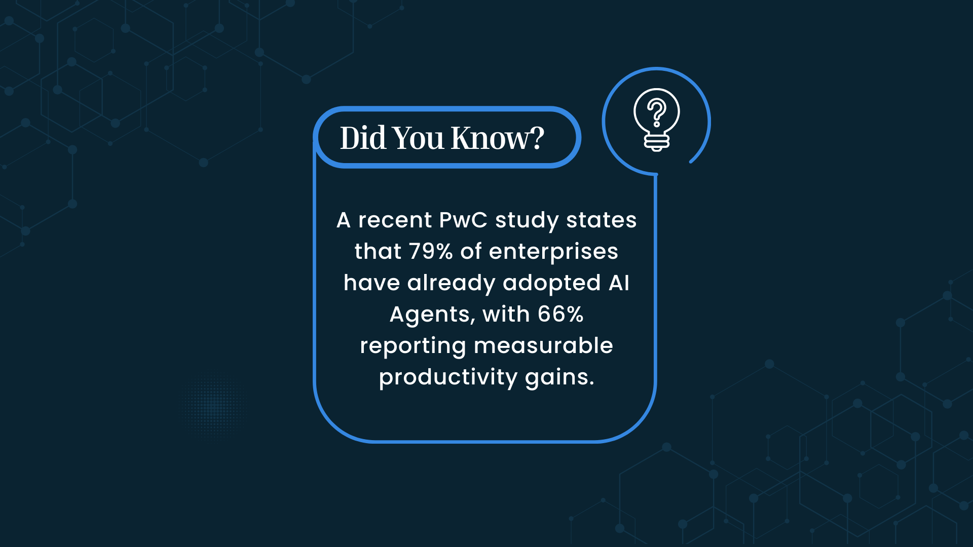 PwC study shows 79% of enterprises have adopted the agents, with 66% reporting measurable productivity gains.