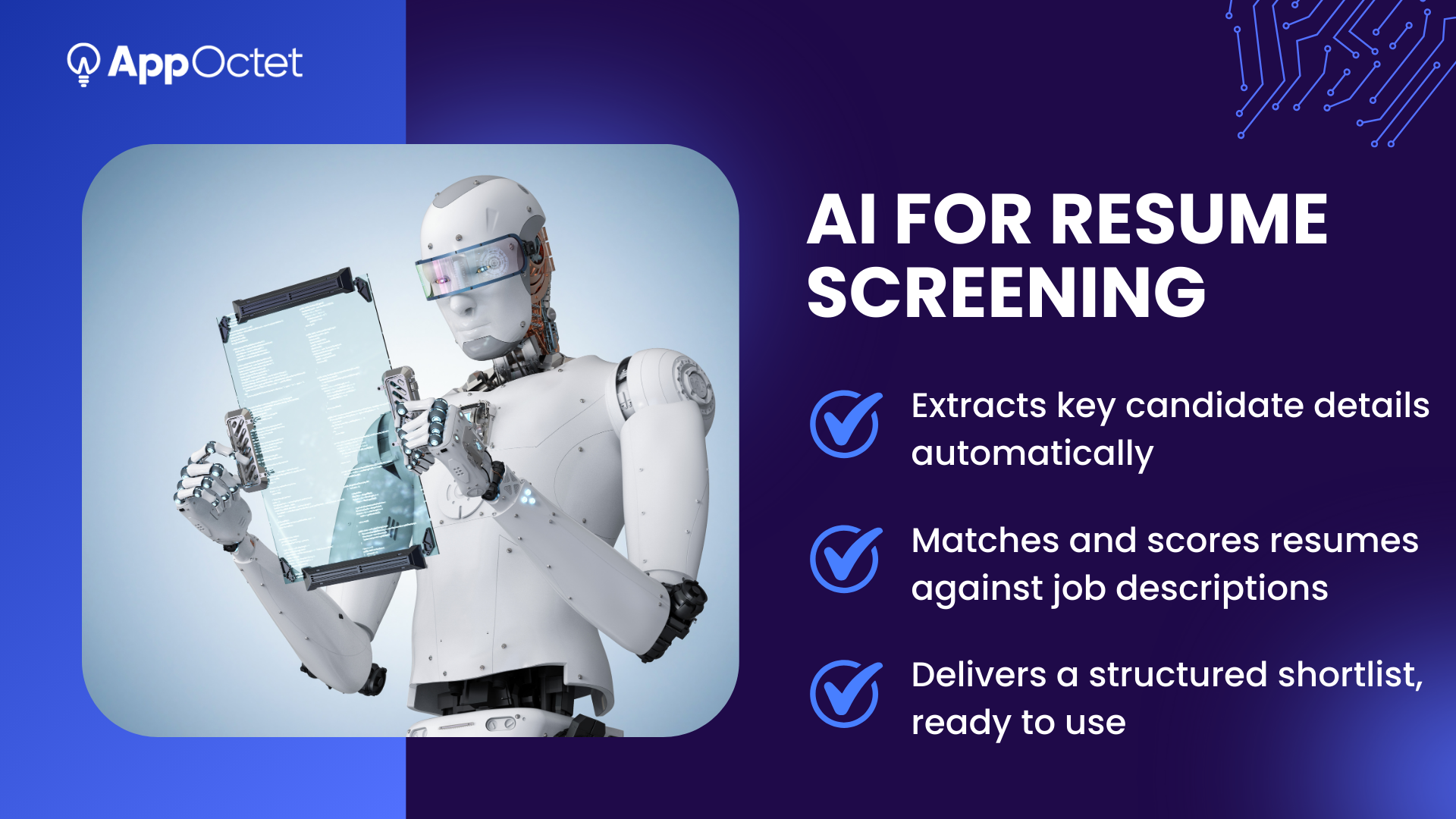 AI resume screening agent extracting candidate details, scoring resumes, and creating a shortlist.